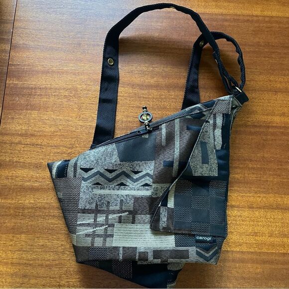 NWOT Carogi Carson Rogers Convertible Backpack Sling Bag Gray Khaki Tan Black - Picture 1 of 11